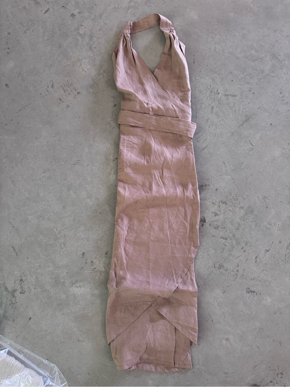 Myrah Penaloza Raya Backless Halter Maxi Dress in Dusty Mauve